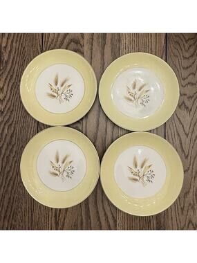 Century Service Autumn Gold Set of 4 7 1/4" Salad / Dessert Plates VINTAGE B